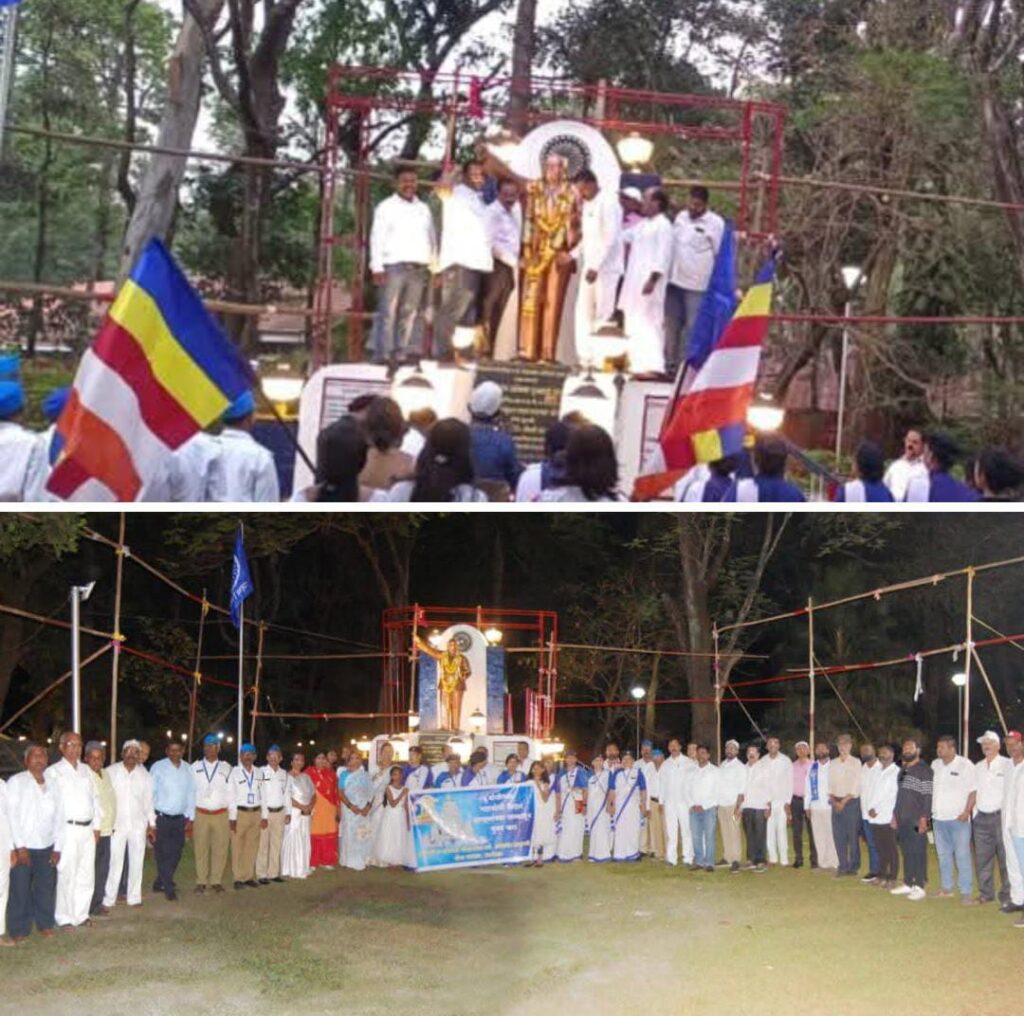 महा बोधी बोधगया विहार वाचवण्याकरिता पाचगणी शहरातून लॉन्ग मार्च लॉन्ग मार्चमध्ये असंख्य अनुयायांचा  सहभाग..!