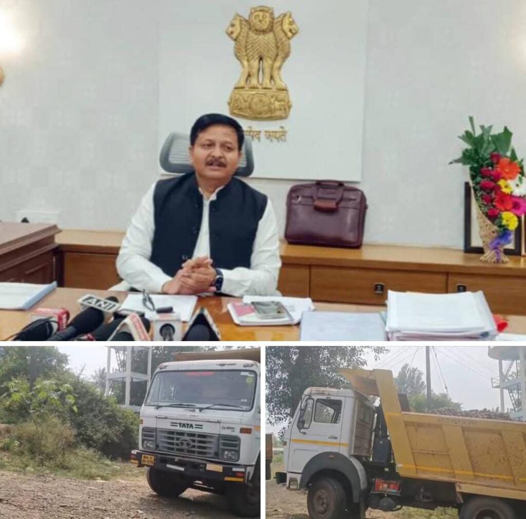 रॉयल्टी नसताना महाराष्ट्र शासनाचा सिम्बॉल लावून विनापरवाना वाई मध्ये दिवसा ढवळ्या मुरमाची वाहतूक सुरूच तहसील महसूल विभागाचा स्थानिक गाडी मालकांना रॉयल्टी असताना त्रास मात्र माफियांकडे कानाडोळा..?