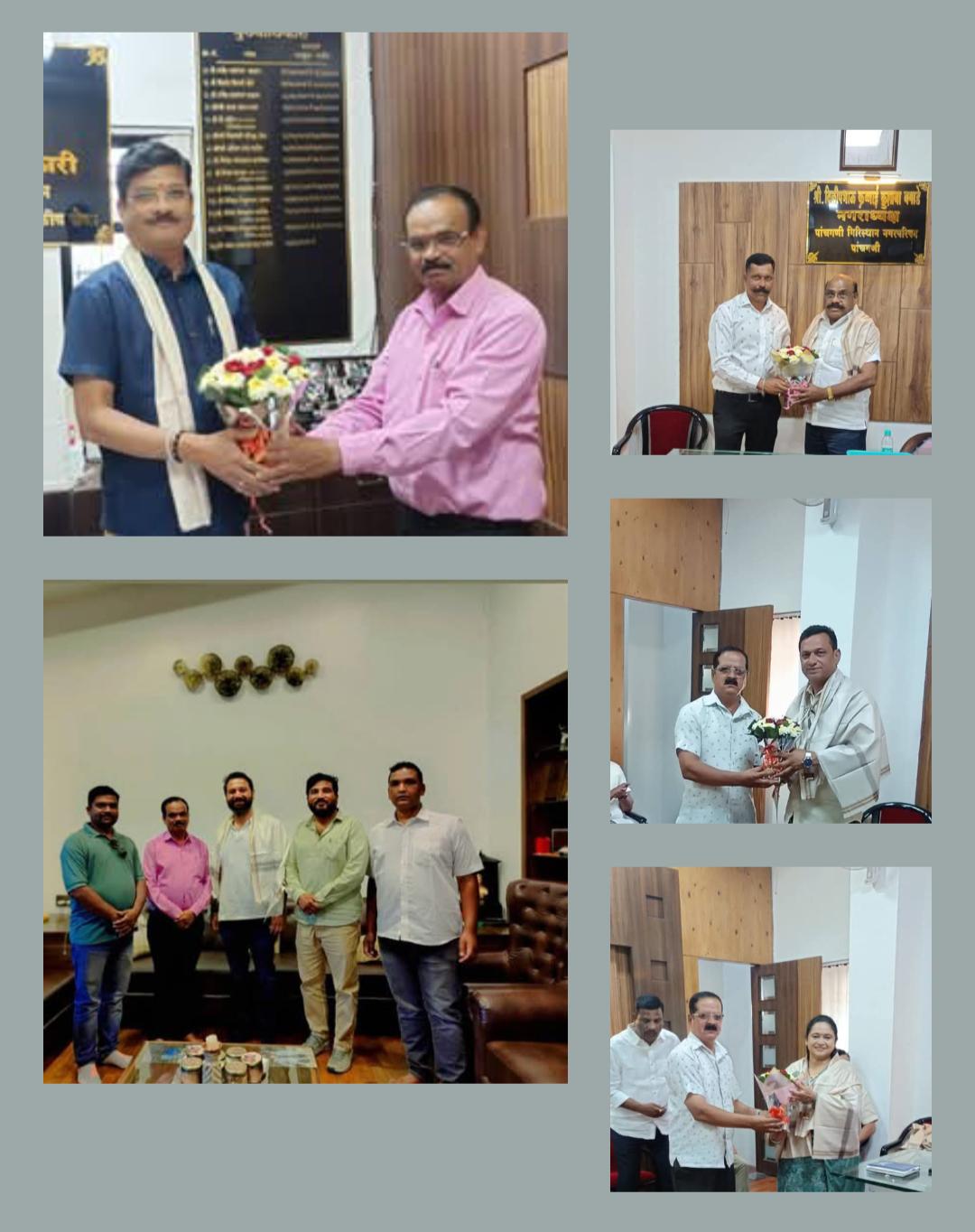 पाचगणी नगर परिषदेच्या एक मुखी ठरावानंतर पाचगणी पंचक्रोशीतील भीम आधारस्तंभ या संस्थेच्या माध्यमातून मुख्याधिकाऱ्यांसह नगराध्यक्ष नगरसेवकांचे पुष्पगुच्छ देऊन सत्कार करण्यात आला.!